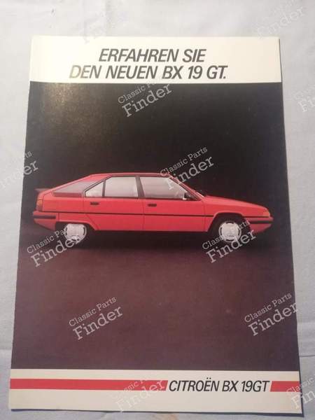 Brochure BX GT - CITROËN BX - 0