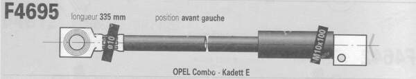 Schlauch vorne links - OPEL Kadett (E) - F4695- 1