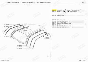 Tôle ridelle de pavillon côté gauche - Version Berline - PEUGEOT 204 - 830623- thumb-3