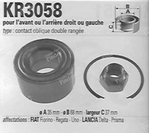 Paire de Kit roulements avant gauche/droite - FIAT Uno / Duna / Fiorino - vkba1414- thumb-4
