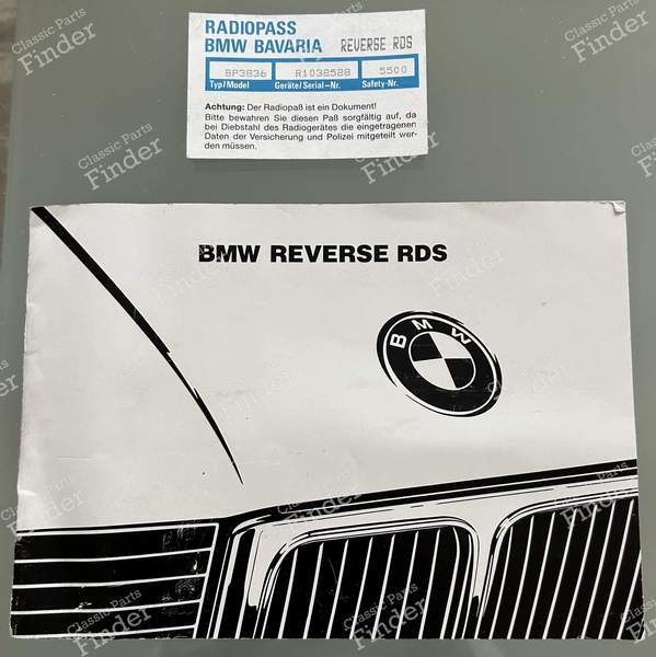 Radio mit Kassettendeck RDS - BMW 3 (E30) - R1032528 / 7643836340- 4