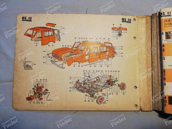 P.R. 808 - Spare parts catalog - RENAULT 4 / 3 / F (R4) - PR808- 1