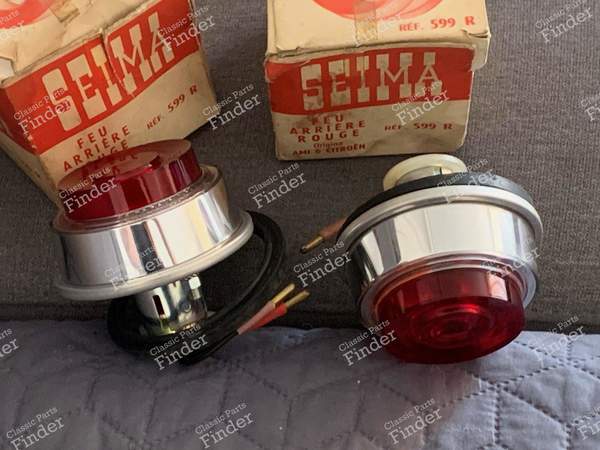 2 Feux rouges arrières "Pot de yaourt" - CITROËN Ami 6 / Dynam - 599- 1