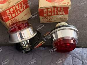 2 Feux rouges arrières "Pot de yaourt" - CITROËN Ami 6 / Dynam - 599- thumb-1