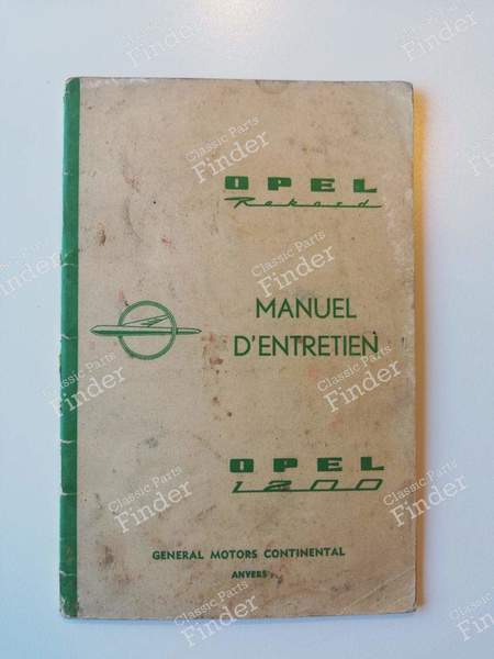 Wartungshandbuch - OPEL Olympia Rekord P (P1) - OM-6002-F- 0