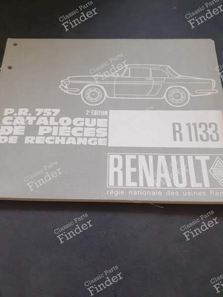 Catalogues de pièces détachées - RENAULT Floride / Caravelle - PR705 / PR757- 1
