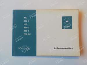 Owner's manual - Versions 250 & 280 - MERCEDES BENZ /8 (W114 / W115)