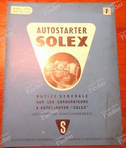 Solex Autostarter manual - SIMCA Aronde