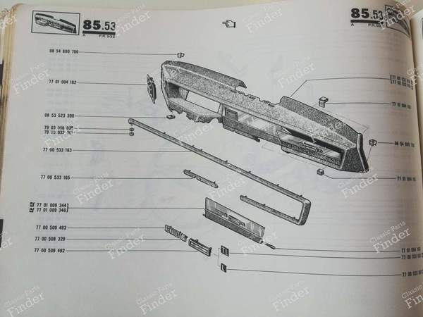 P.R. 932 - Spare parts catalog - RENAULT 6 (R6) - 7701429816- 7