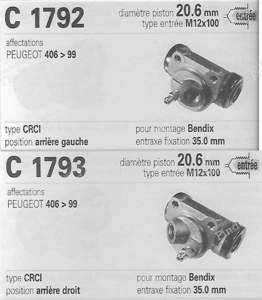 Kit freins arrière - PEUGEOT 406 - K118- thumb-3