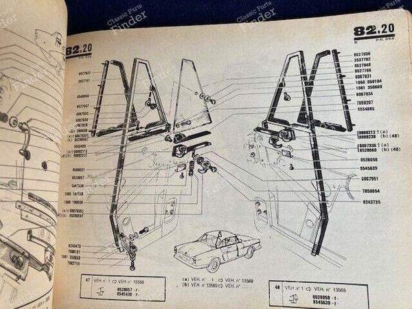 Spare parts catalog - Floride R1092 - RENAULT Floride / Caravelle - PR654 / 756547202- 2