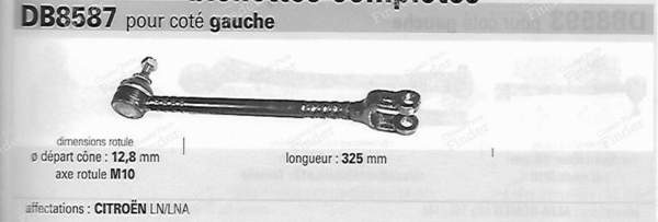 Right/left-hand steering tie-rod - PEUGEOT 104 / 104 Z - 53138 / 3814.13 (Ref. origine)- 3