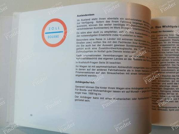 Owner's manual - Version 250 SE - MERCEDES BENZ W108 / W109 - 1085842296- 5