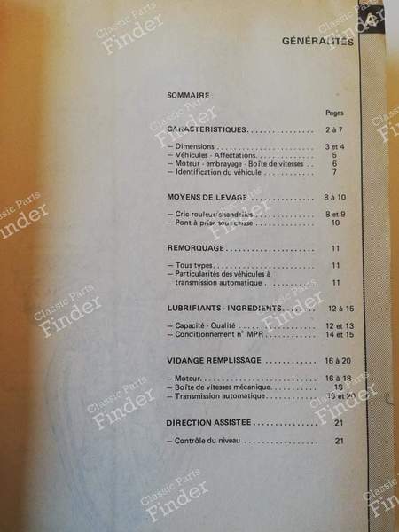 Manuel de réparation - M.R. 246 - RENAULT 18 (R18) - 7711074984- 2