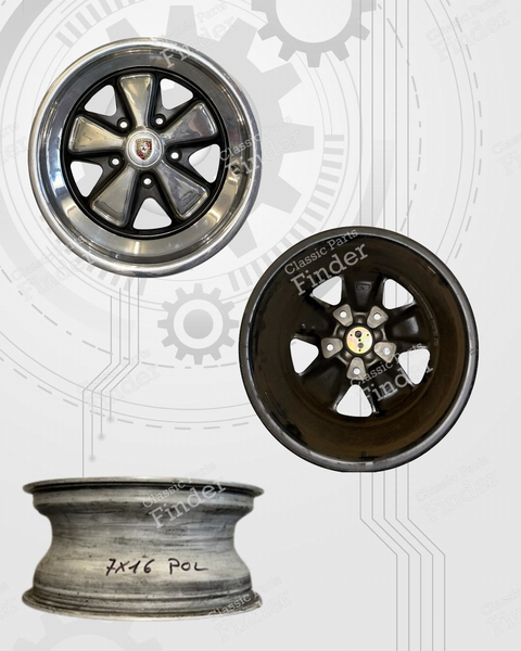 A set of chrome-plated Fuchs rims - PORSCHE 911 / 912 E (G Modell) - 0