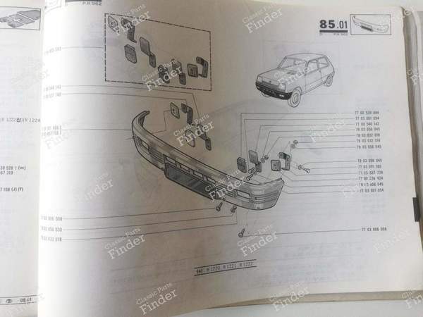 P.R. 962 - Spare parts catalog - RENAULT 5 / 7 (R5 / Siete) - PR962 / 7701437380- 6