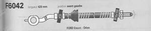 Pair of front left and right hoses - FORD Escort / Orion (MK5 & 6) - F6041/F6042- thumb-4