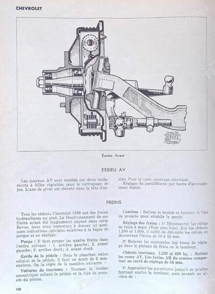 SERVICE 1939 Technical Journal - CHEVROLET Master Pickup (1/2 - 1 1/2 - 3/4 - 1) - Avril 1939- 4