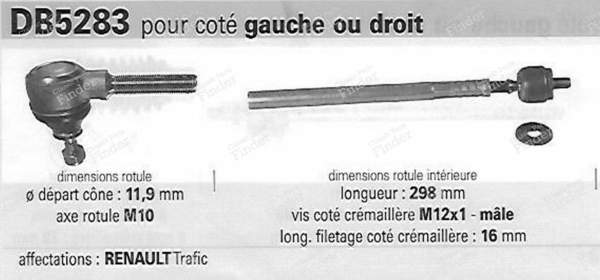 Biellette + rotule de direction gauche ou droite - RENAULT Trafic - QDL2204S- 1