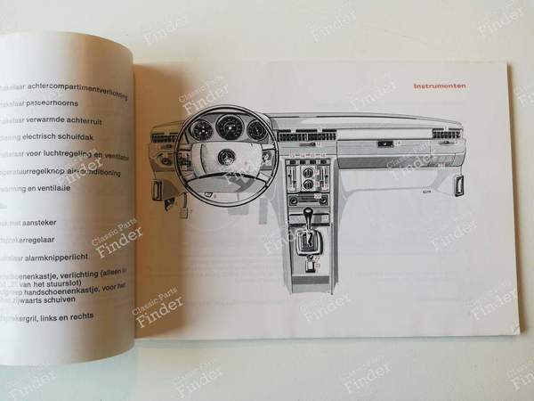 Owner's manual - S-Class in Dutch - MERCEDES BENZ S (W116) - A1165843496 / 65004797- 2