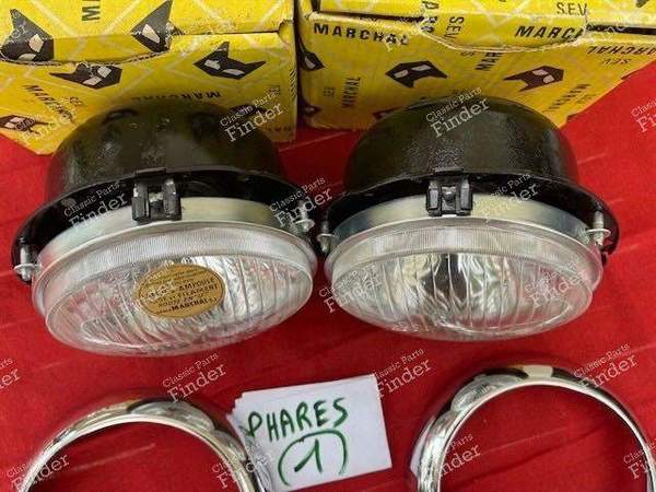Pair of complete headlights - RENAULT 4 CV - ABTP 496- 9