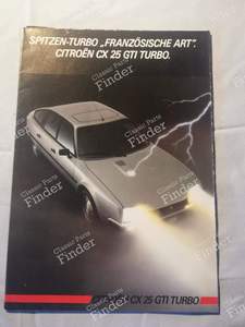 Prospekt + Plakat - CX 25 GTI Turbo - Serie 1 für CITROËN CX