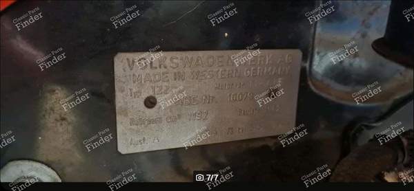 Industrial engine VW - VOLKSWAGEN (VW) Käfer / Beetle / Coccinelle / Escarabajo - Typ: 122 / ABE: 10079- 4