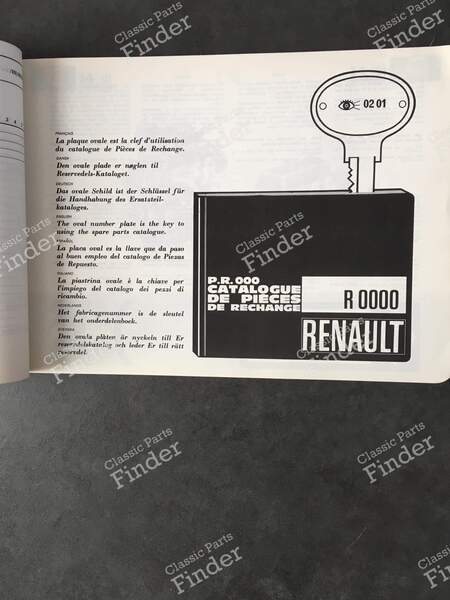 Ersatzteilkatalog P.R. 961 - RENAULT 15 / 17 (R15 - R17) - 7701432625- 1