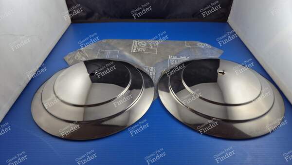Jeu de 2 enjoliveurs de roue en inox - PEUGEOT 203 - 1