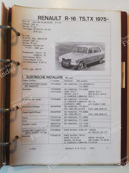 Spare parts manual - RENAULT 4 / 3 / F (R4) - 5