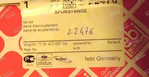 Lenkstange innen links rechts - RENAULT Mégane I - 22476- 1